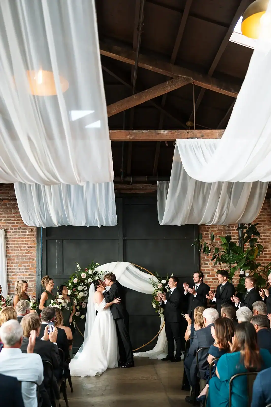 all inclusive wedding ceremony at the penny slo with gorgeous drapery